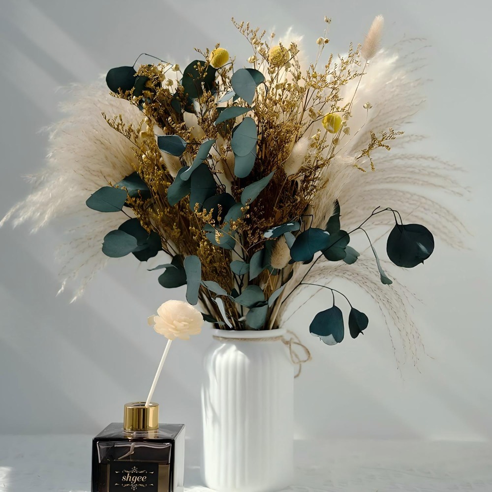 Натуральный сухой букет из пам – обзор и цена Eucalyptus Preserved
