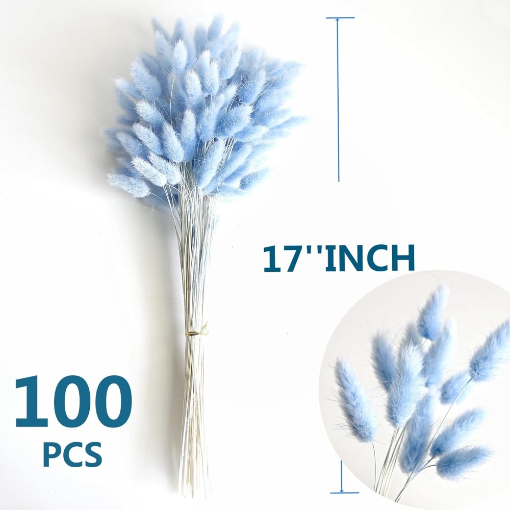 100 шт. синий хвост зайца трав – обзор и цена Florist Supply Vases